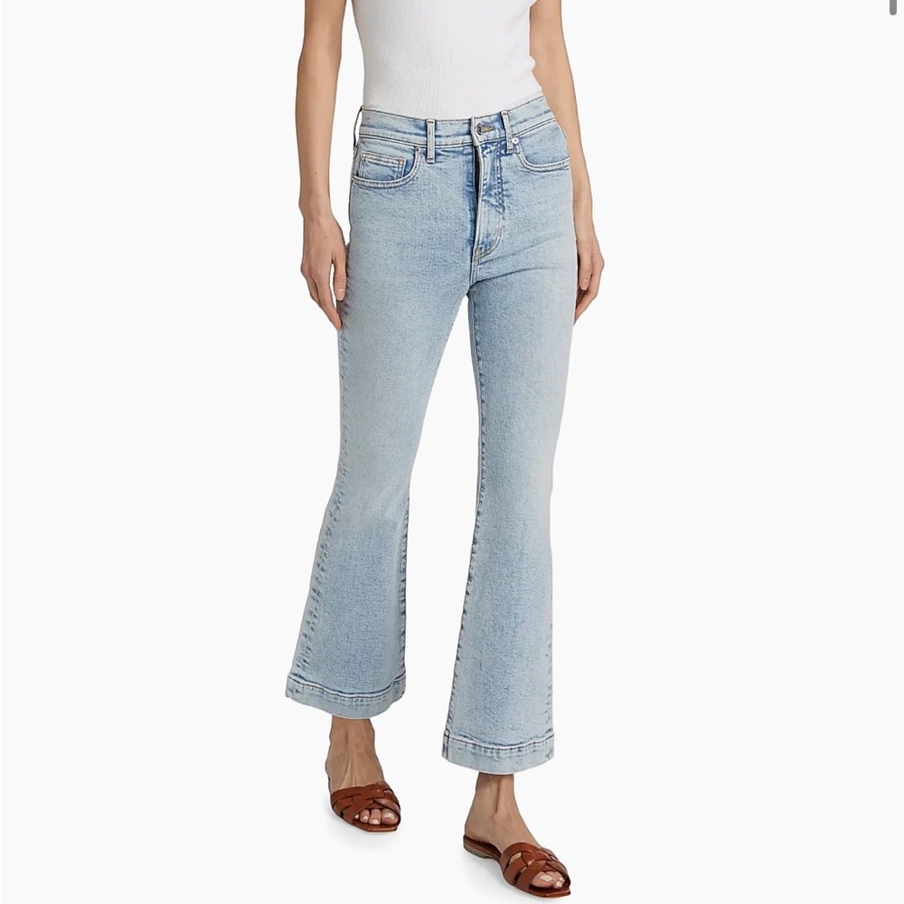 Veronica Beard Light Blue "Carson" Flare Jeans - Picture 2 of 9